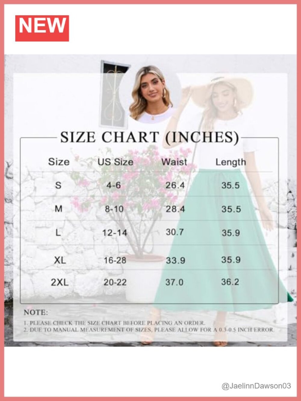Flowy A-Line Maxi Skirt for Women with Pockets - Picture 4 of 6